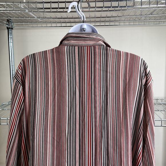 Maggie‎ Barnes Striped Classic Button Up Shirt Size 2X Career Capsule Basics - Picture 10 of 11